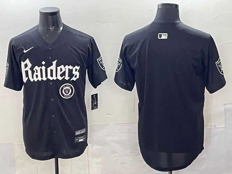Men 2025 Oakland Raiders Blank Black 6th generation Joint Name Nike Limited NFL Jersey style 05